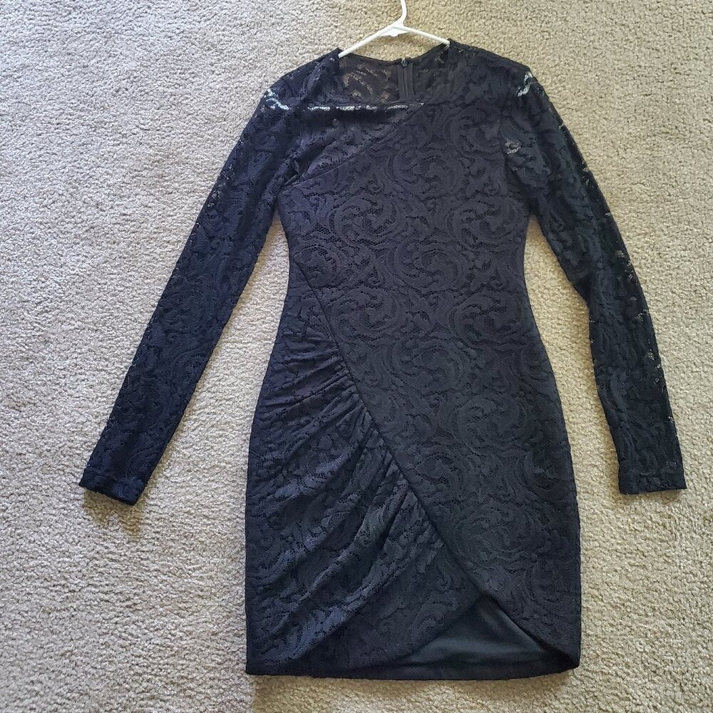Parker Black Lace Mini Dress
